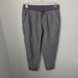 NWOT Athleta 100% Linen Gray Joggers, 10T